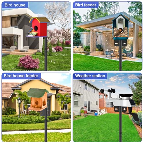 2 Pack 80 Inch Adjustable Bird Feeder Pole F77637