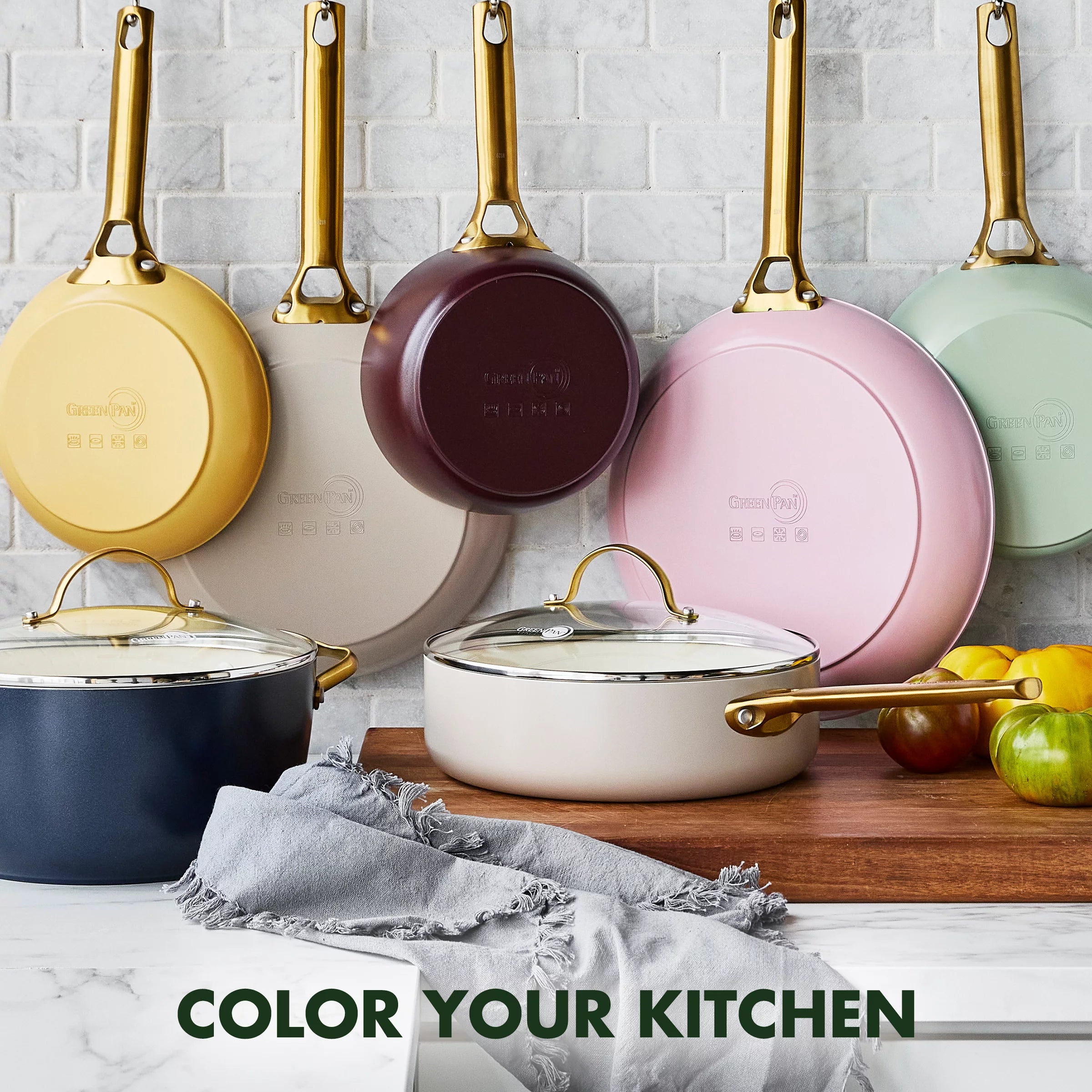 10 Pc Ceramic Nonstick Cookware Set, Blush Pink U8308