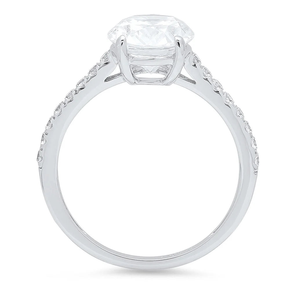 Oval Cut Genuine Cultured Diamond Engagement Ring C706696