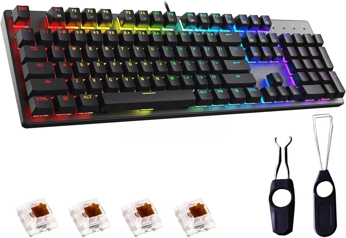 RGB Backlit Mechanical Gaming Keyboard with ABS Keycap W9153