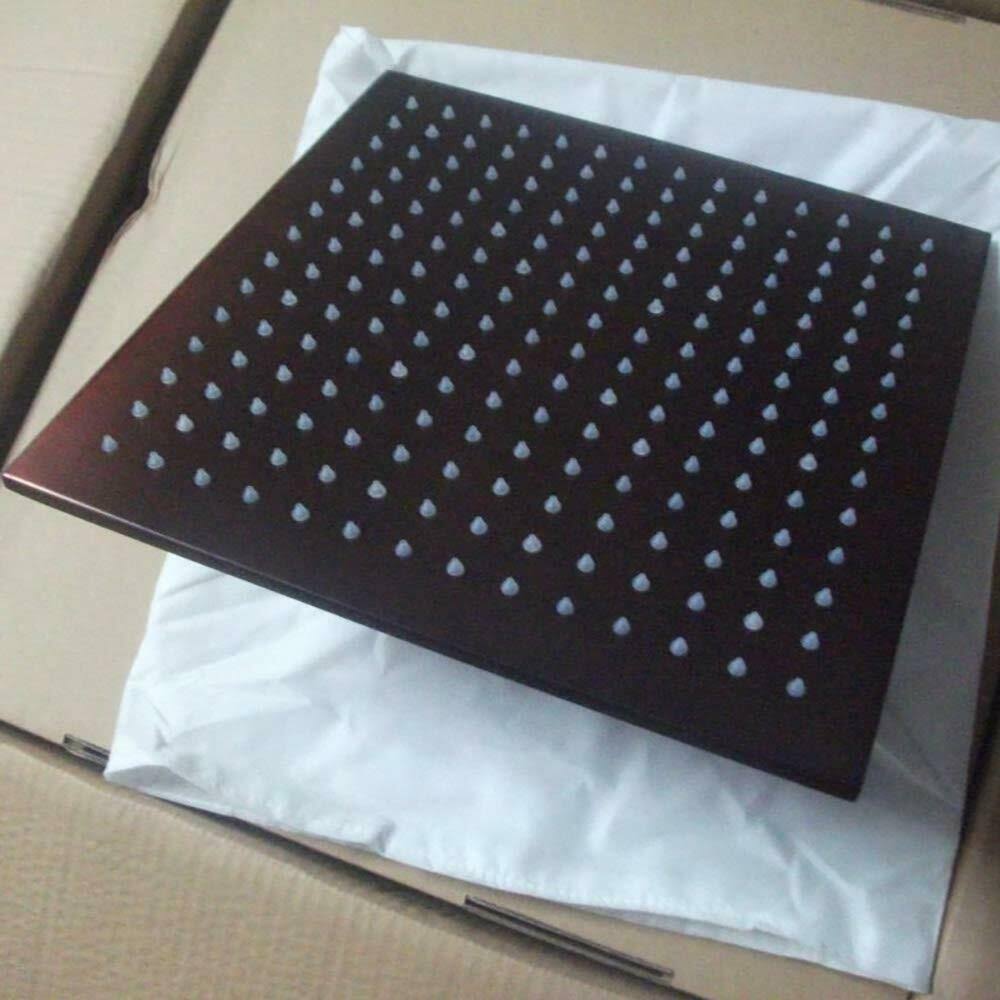 Oil Rubbed Bronze Square Rainfall LED Shower Head J3772