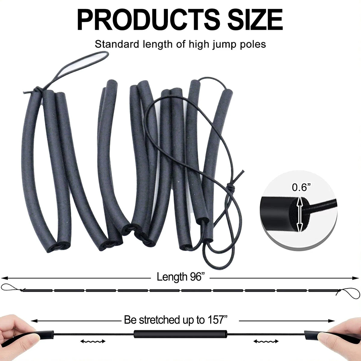 High Jump Bungee Elastic Crossbar Training Equipment L226