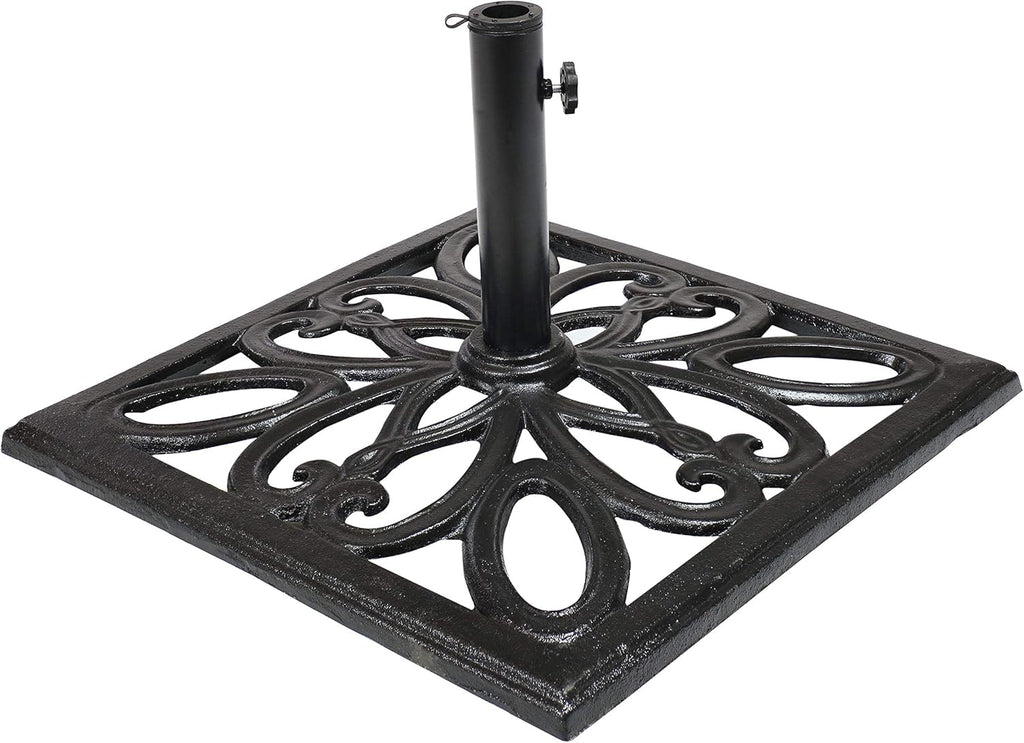 22-Inch Square Cast Iron Umbrella Base D287368