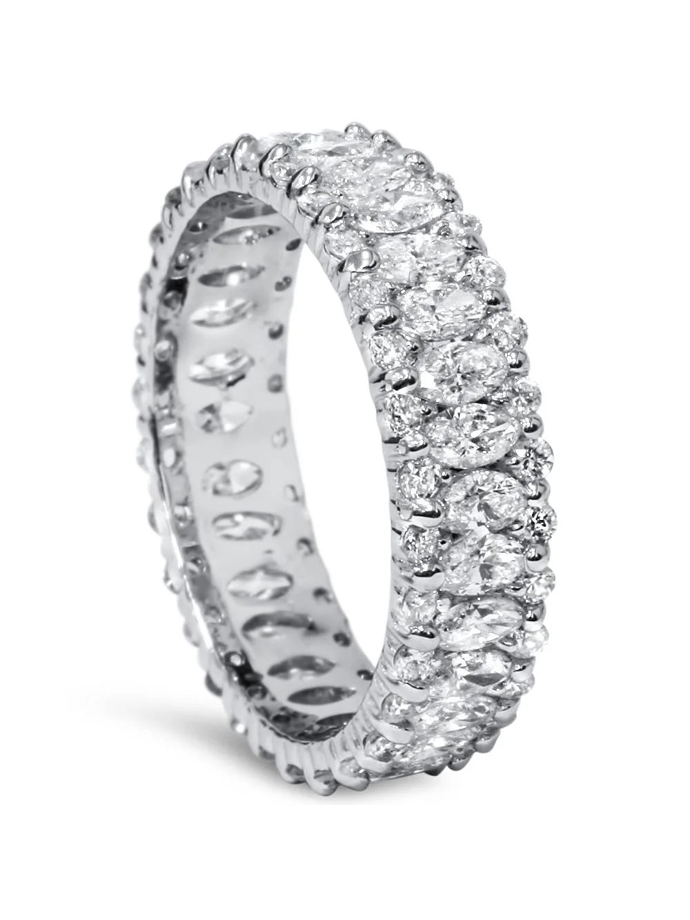 Marquise Diamond Eternity Ring 14K White Gold C3807