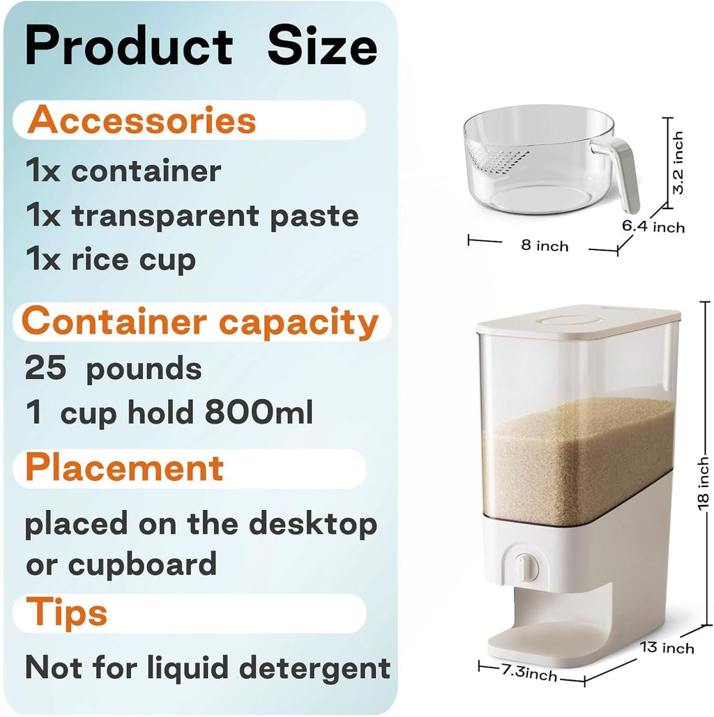 10.5 Qt Rice Dispenser I223