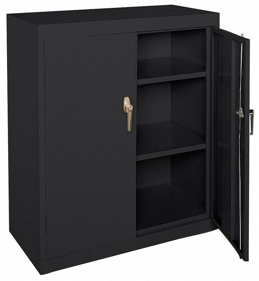 Counter Height Storage Cabinet, Black U8091