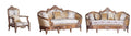 Dark Cooper Wood Trim Victorian Sofa Set 3 C329030