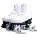 Classic White Quad Roller Skates with PU Leather and PU Wheels F9451