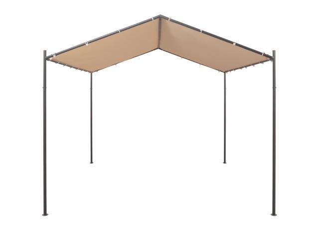 Steel Beige Gazebo Tent Canopy M38567