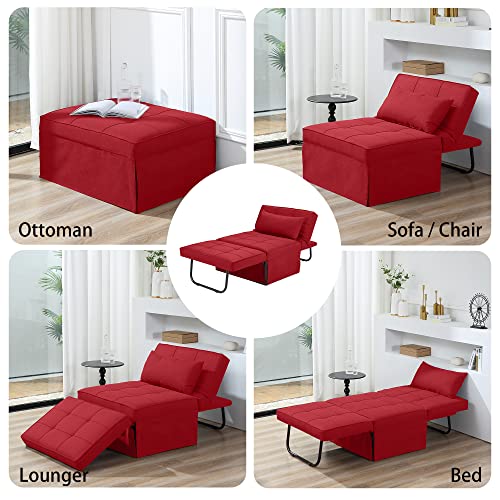 Dark Grey 4 in 1 Folding Ottoman Couch Bed F65738