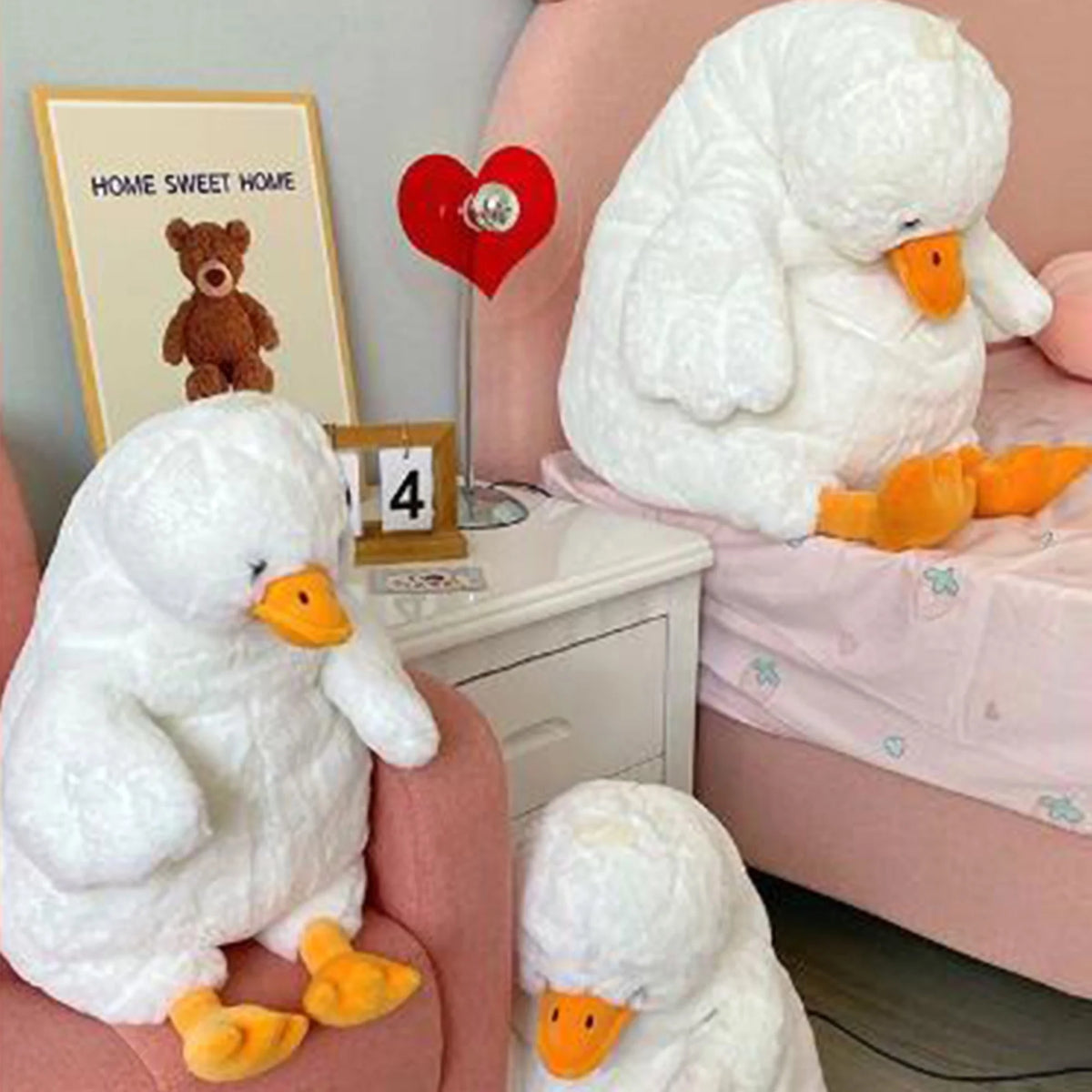 Cartoon Duck Plush Doll Throw Pillow Stuffed Toy B55746