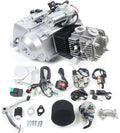 140cc 4 Stroke Engine Motor, Complete Engine Kit Single Cylinder Horizontal 4-speed Transmission Manual Clutch CDI Q7311