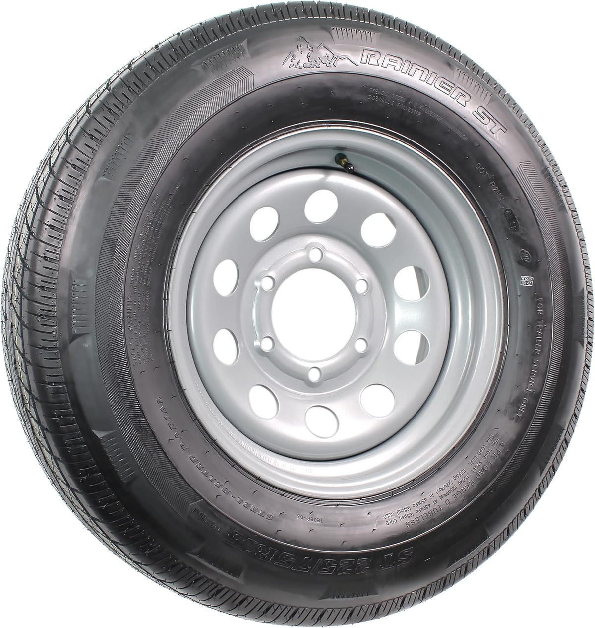 2-Pack Radial Trailer Tire On Rim ST225/75R15 15 LRD 6 Lug Silver Modular Wheel H39692