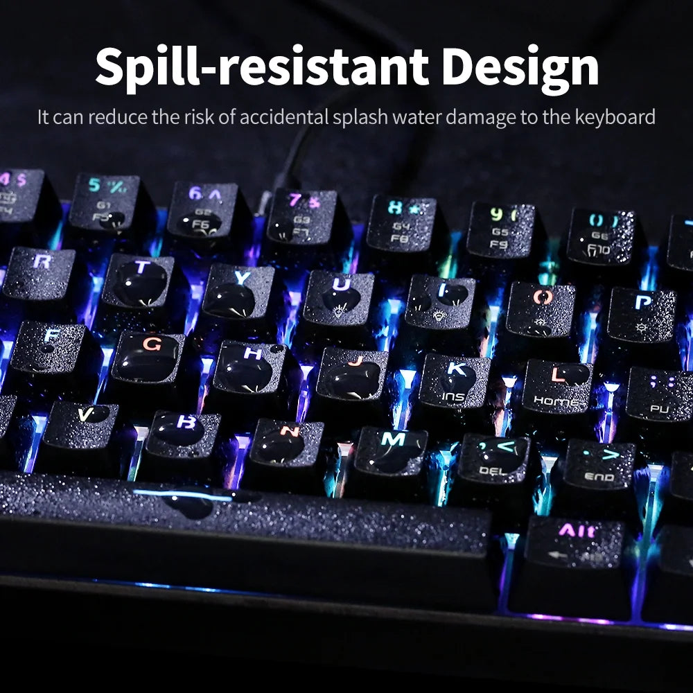 61 Keys RGB USB Mechanical Gaming Keyboard F72444