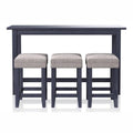 Blue Wood 4-Piece Counter Height Dining Set E3218
