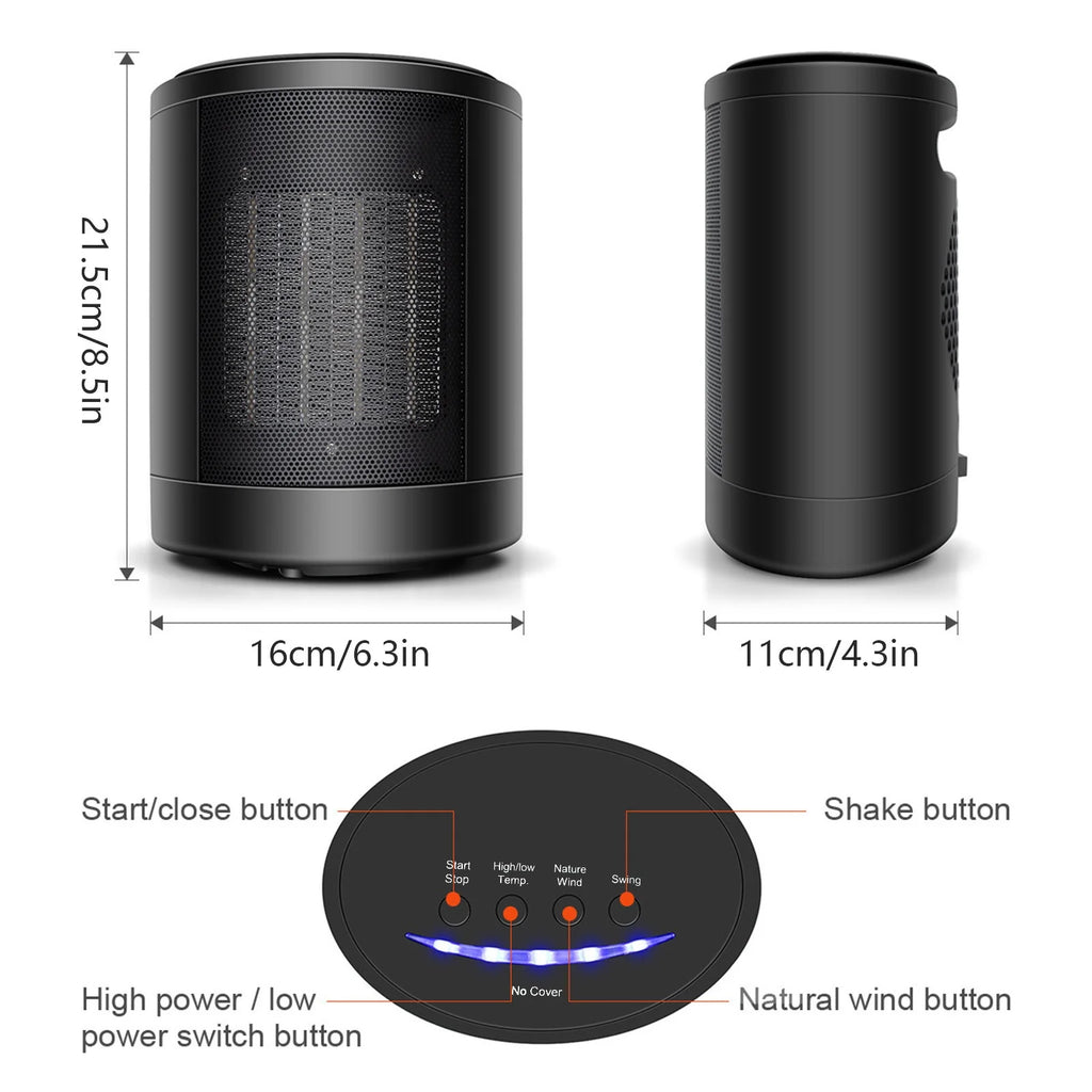 Black Portable Electric Space Heater P6313