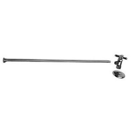 1/2x22 Compression Satin Nickel Toilet Supply Kit G343759