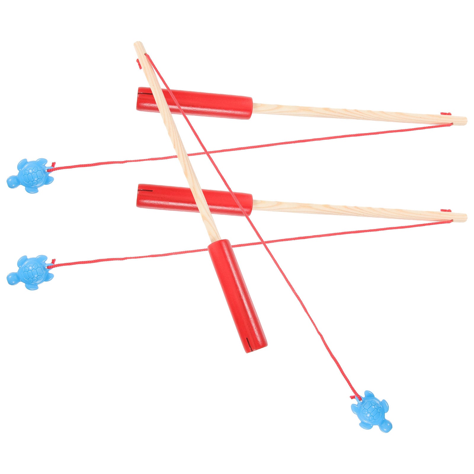 6 Pcs Wooden Magnetic Fishing Rod Puzzle Toy R190735