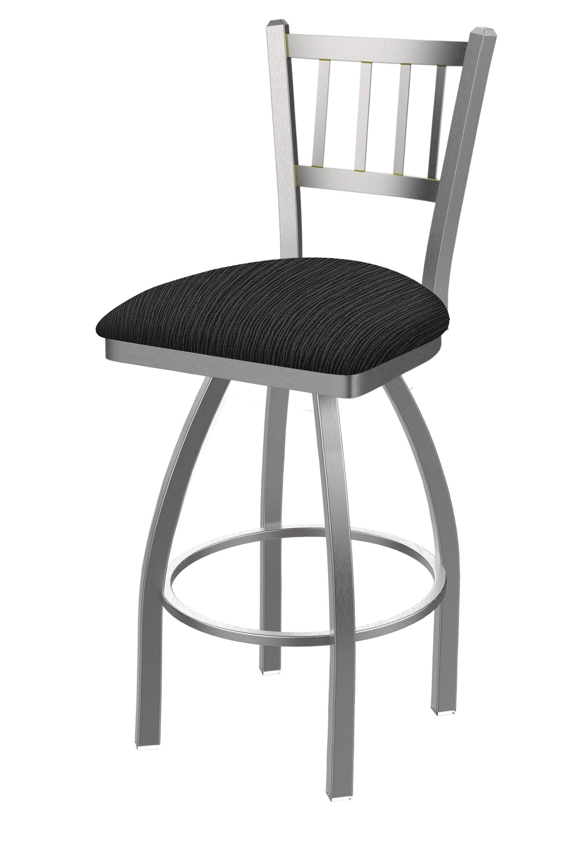 Contessa Stainless Swivel Stool with Axis Truffle Seat L636659