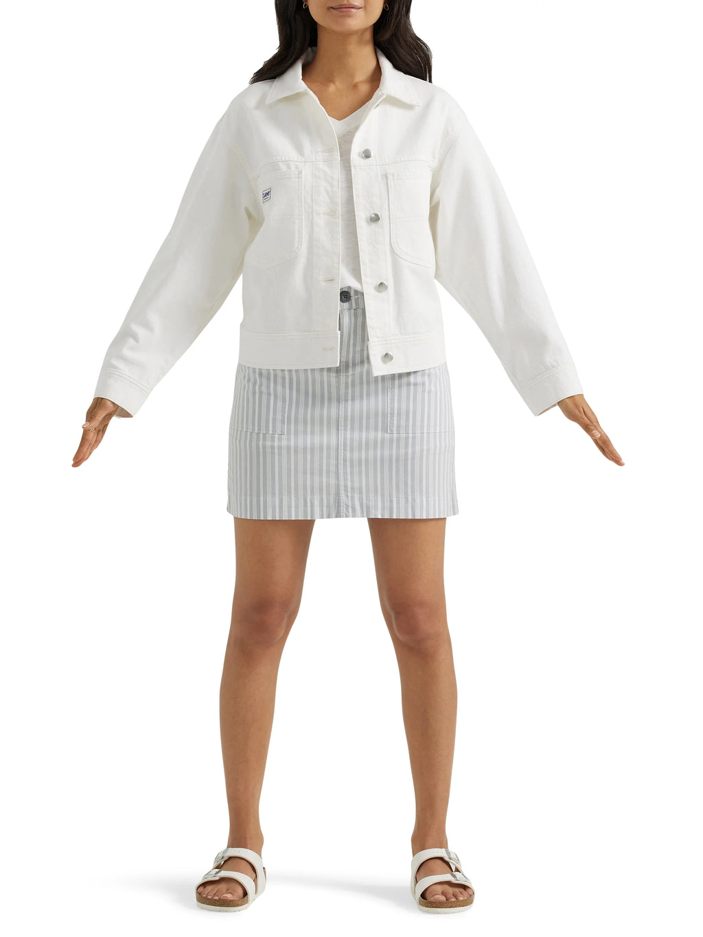 Cropped Chore Denim Jacket A107