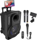 12’’ Portable PA Speaker System with Two Wireless Mic D6389