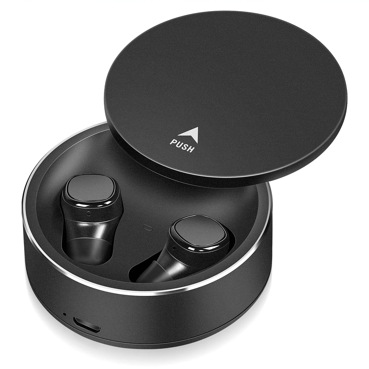 Black True Wireless Earbuds with Mic W9511