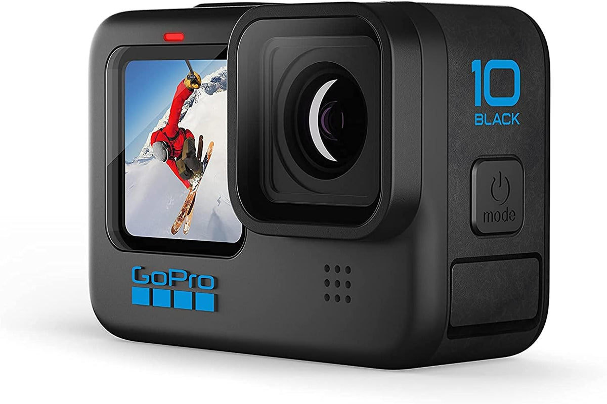HERO10 Black Camcorder with 64GB microSD, 2 Batteries, Charger, Underwater Housing, LED Light Kit, Carry Case J18646
