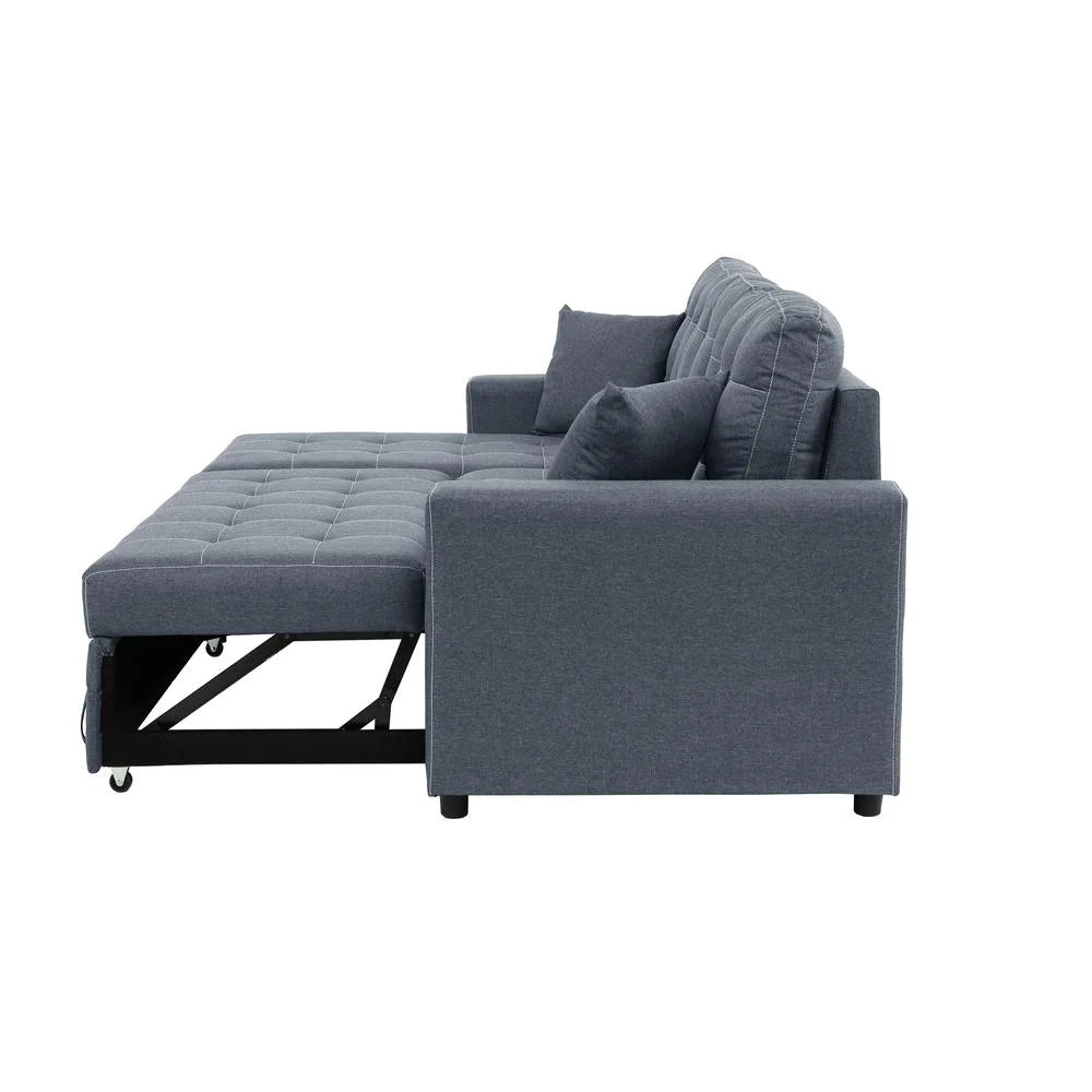 Blue Grey Convertible Sectional P33671