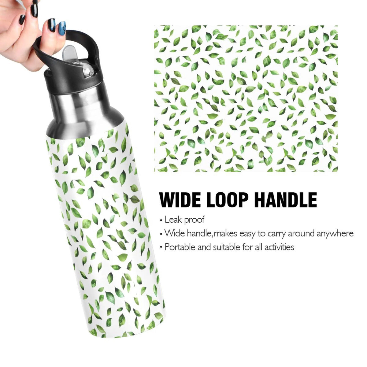 20 oz Kids Stainless Steel Insulated Water Bottle with Straw Lid Q321