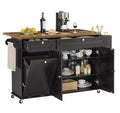 60" Kitchen Island with Power Outlet & Drop Leaf Q383030