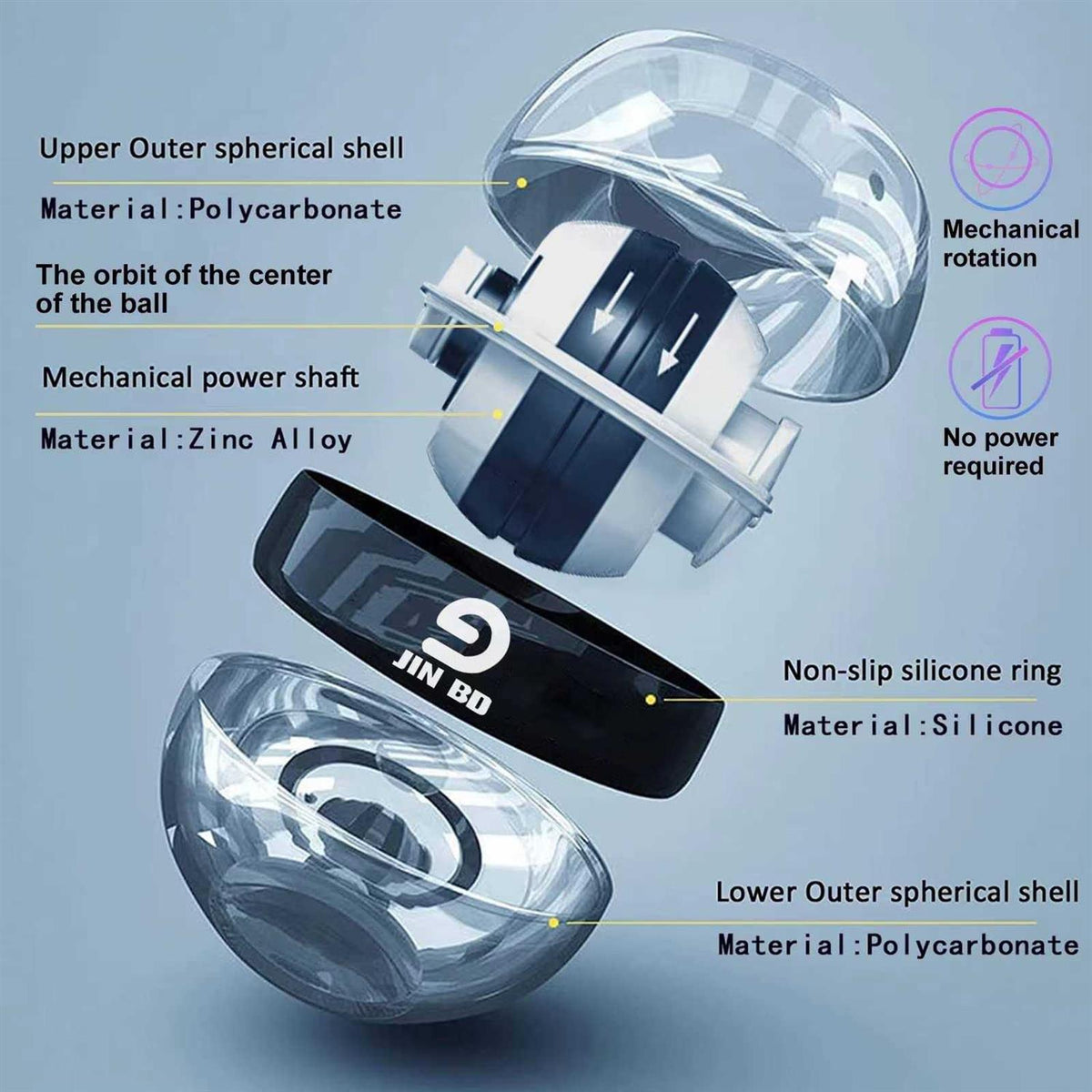 Wrist Trainer Gyro Ball Forearm Exerciser T7033