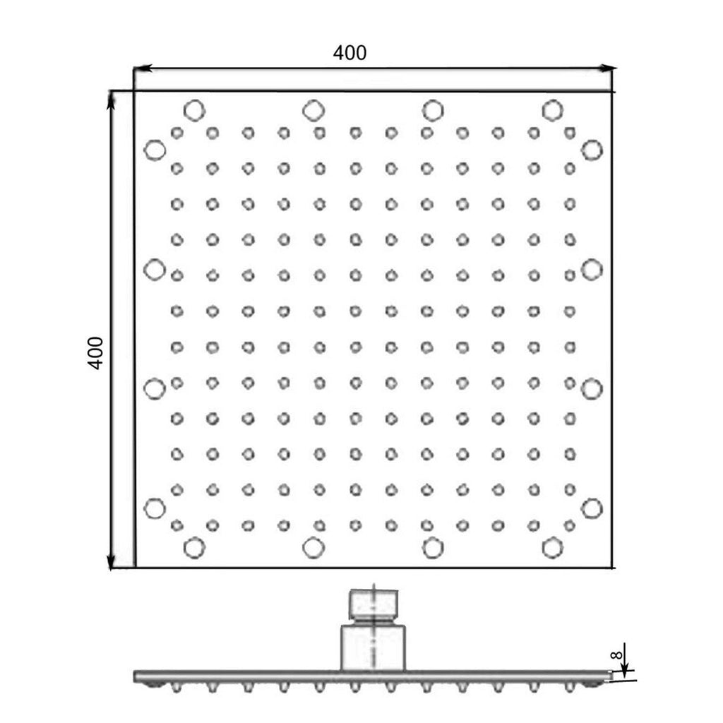 Oil Rubbed Bronze Square Rainfall LED Shower Head J3772