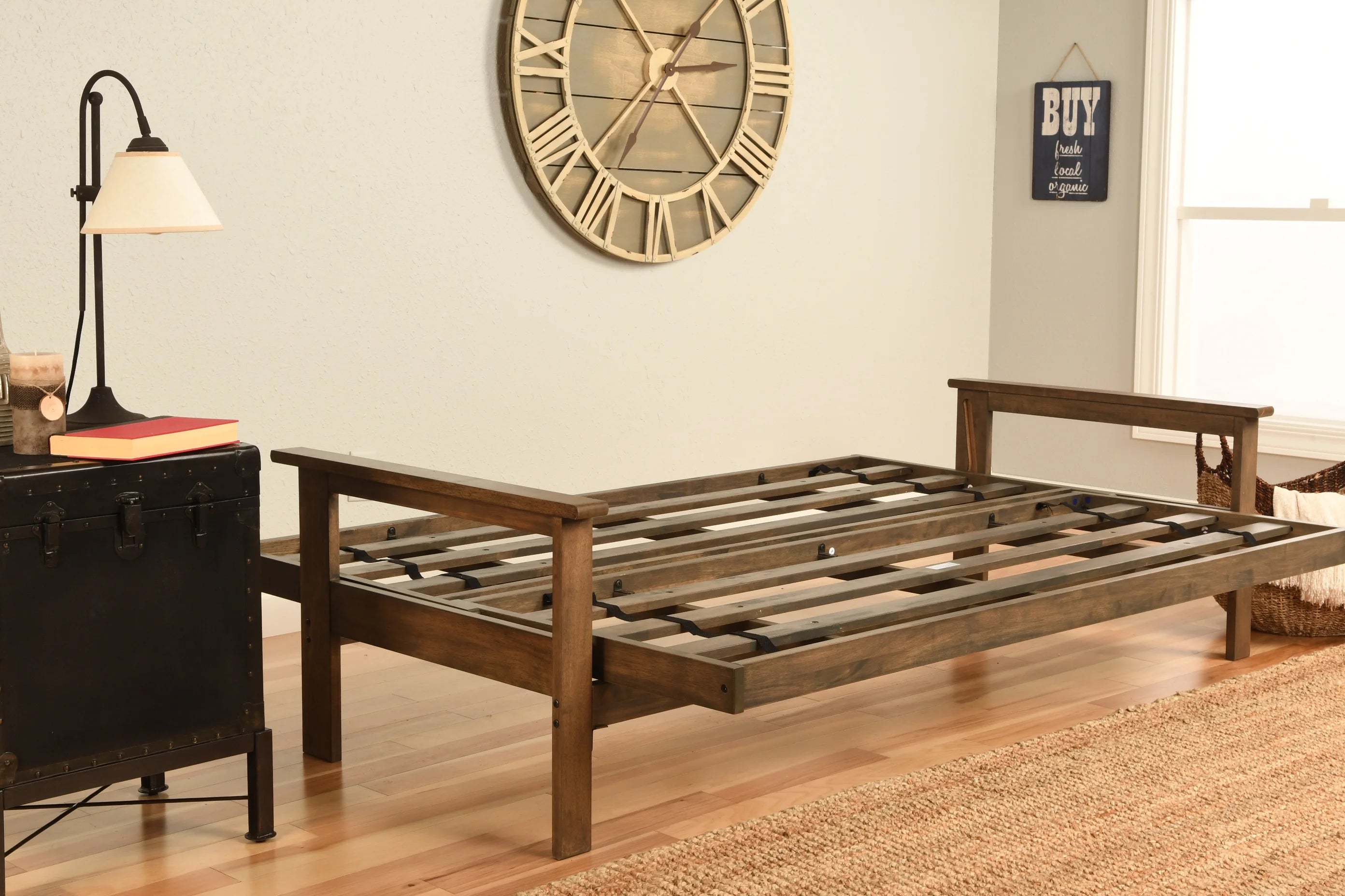 Rustic Walnut Finish Futon L597