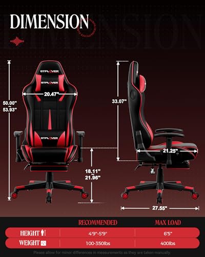 Black-Red Gaming Chair with Speakers and Footrest N833997