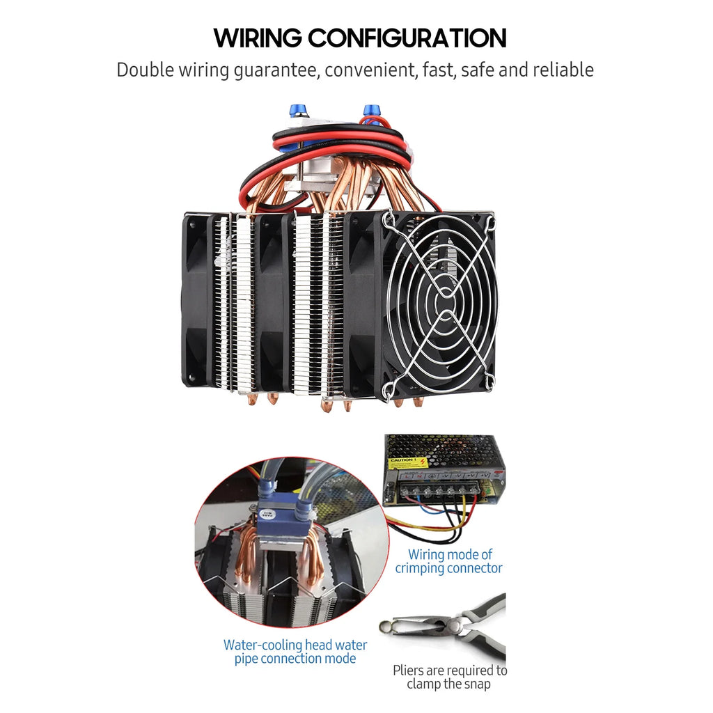 180W Semiconductor Refrigeration Fish Tank Chiller with 6pcs Copper Pipe H5116