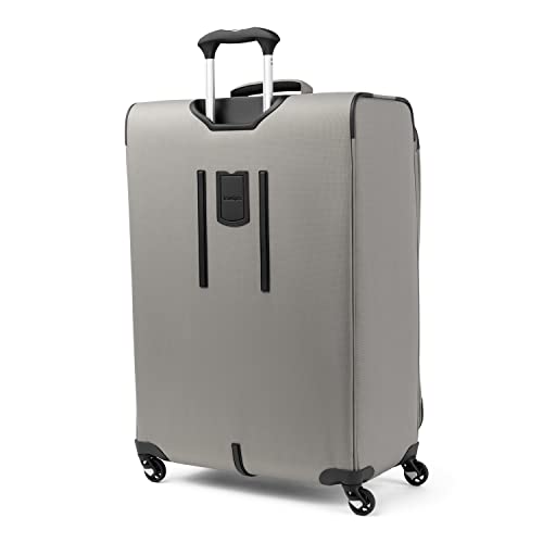Slate Green Softside Expandable Carry on Luggage with 4 Spinner Wheels O14437