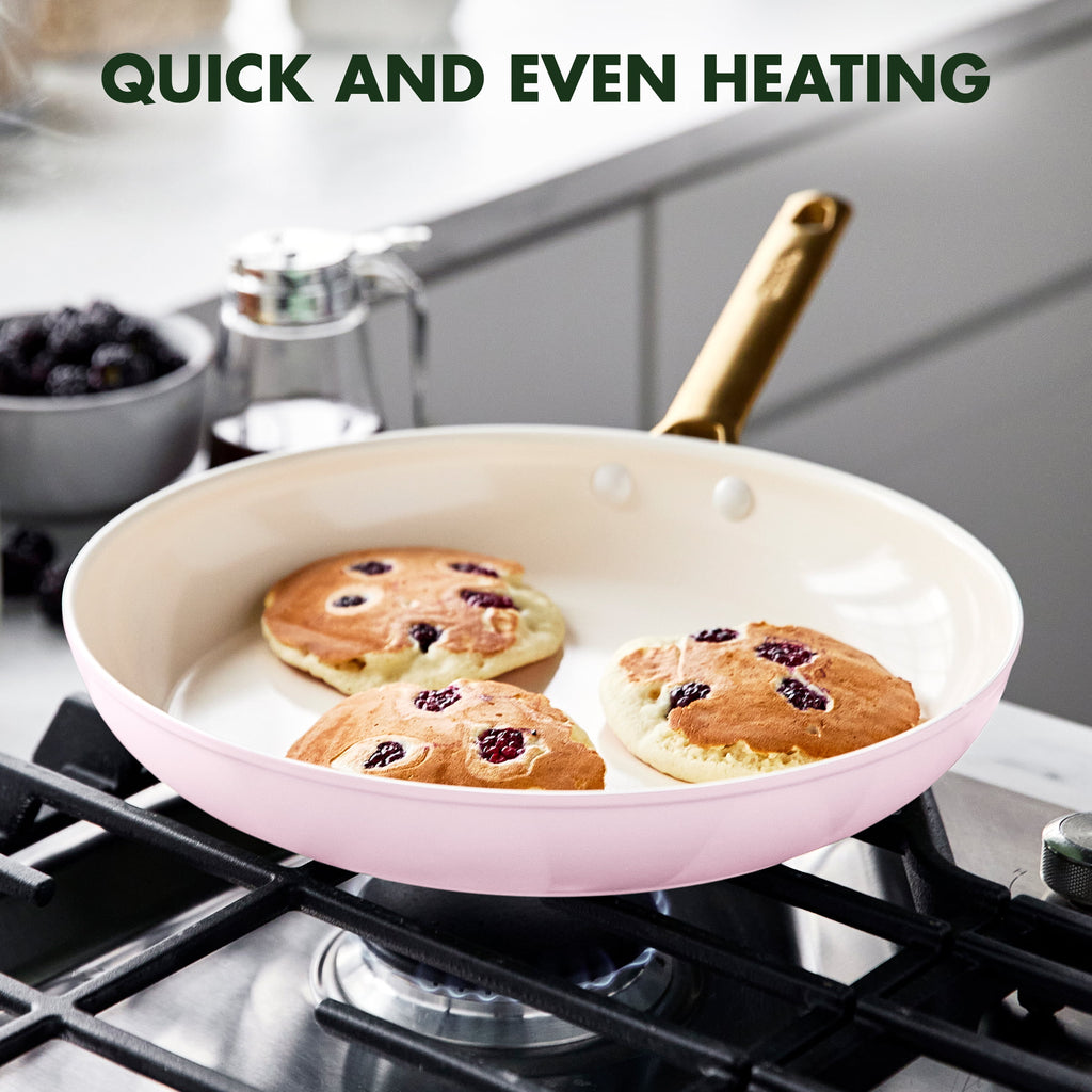 10 Pc Ceramic Nonstick Cookware Set, Blush Pink U8308