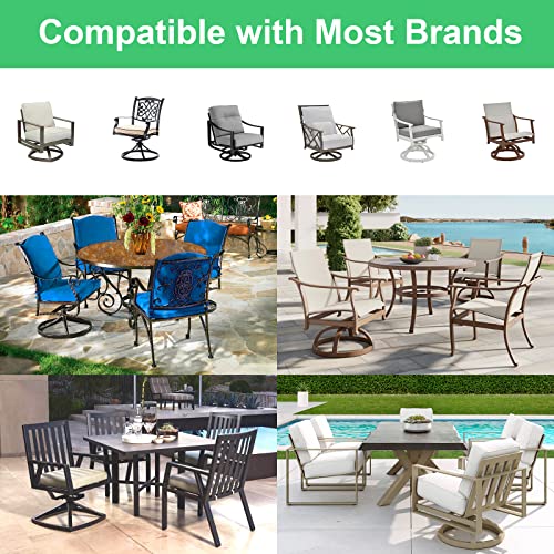 8 Pack Fiberglass Spring Plates for Patio Rocking Chair Replacement, 2.5" x 5" x 0.25" R43235