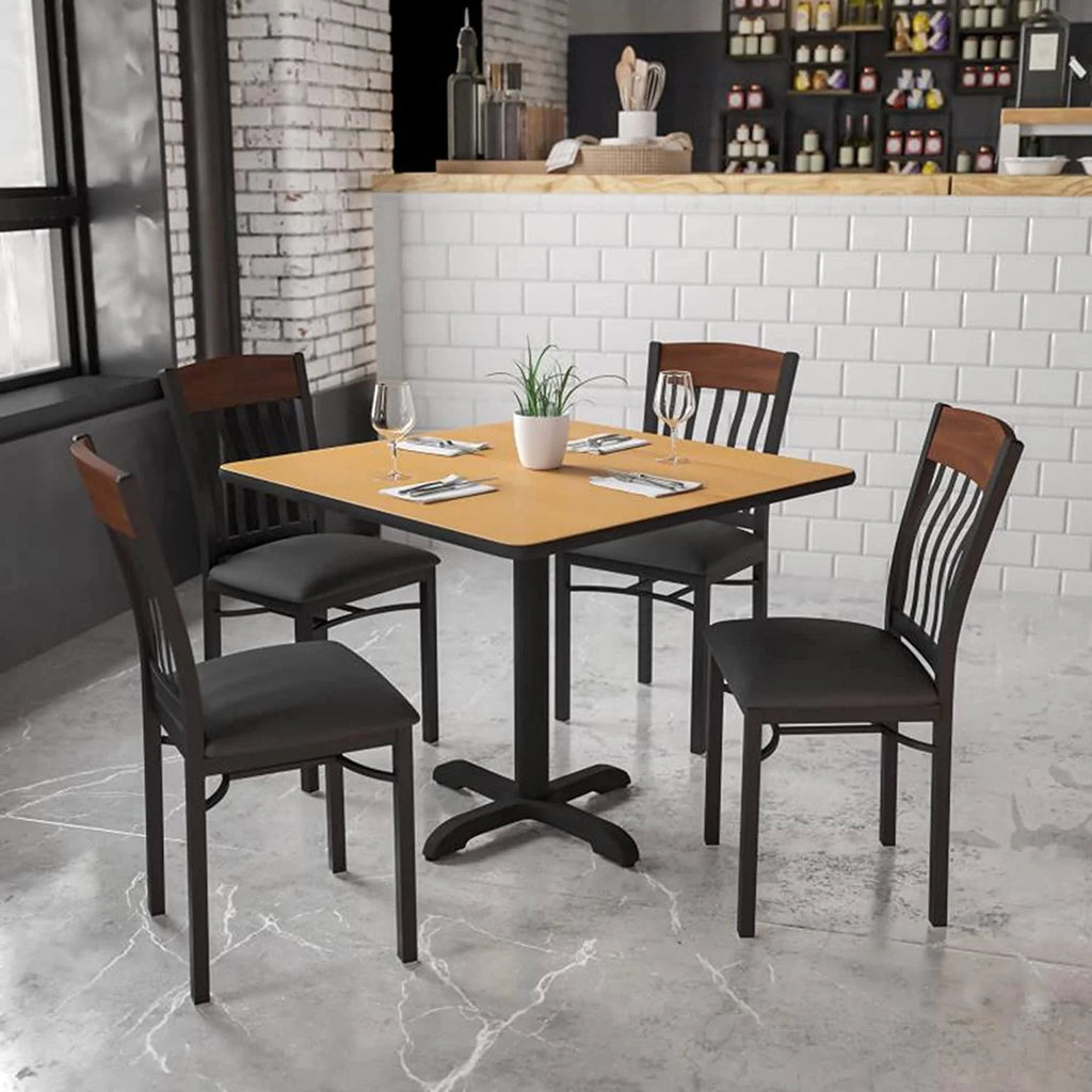 Black Vinyl Seat Restaurant Chair V2294