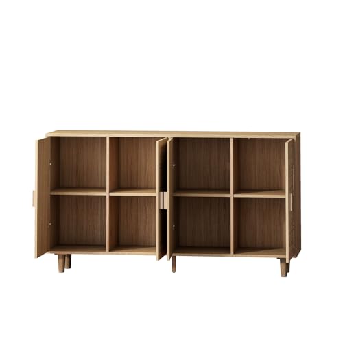 Natural Sideboard Cabinet with 4 Rattan Doors W182