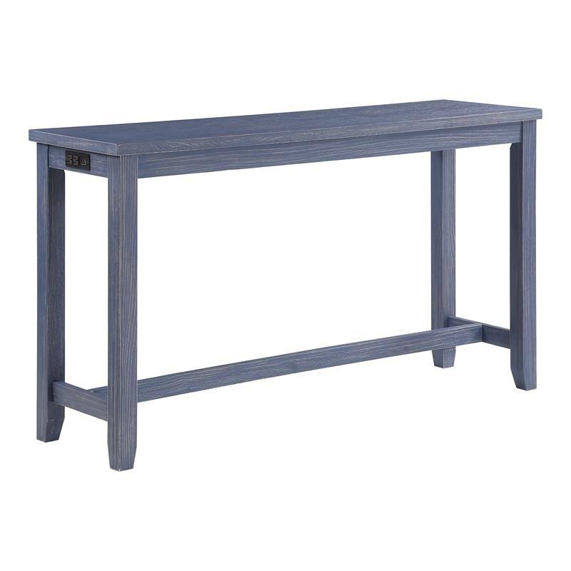 Blue Wood 4-Piece Counter Height Dining Set E3218