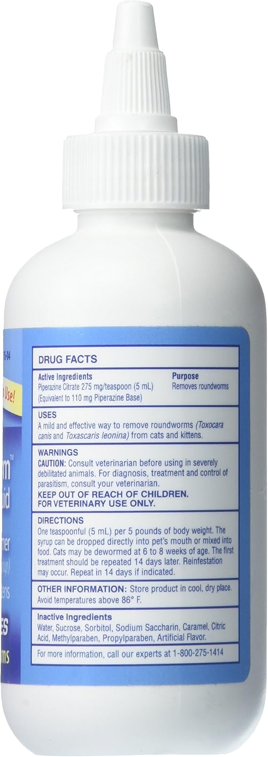 4 oz Liquid Worm Treatment for Cats L39763