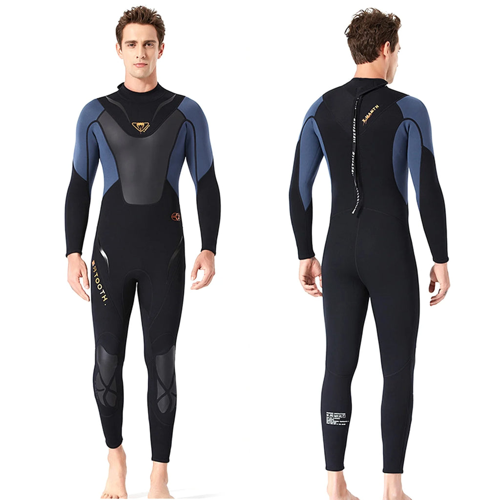 3mm Neoprene Full-body Wetsuit with Back Zipper A827224