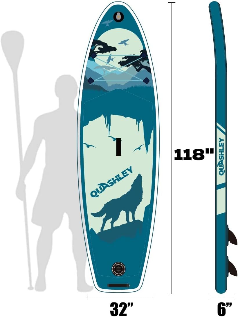 Inflatable Stand Up Paddle Board with Accessories, 11'x33 x6, Max 330lbs W851106