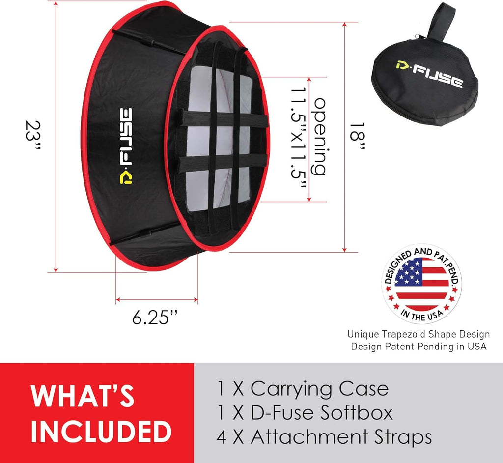 Collapsible Softbox for LED Light Panel, Trapezoid 11.5"x11.5", Pack of 2 E8723