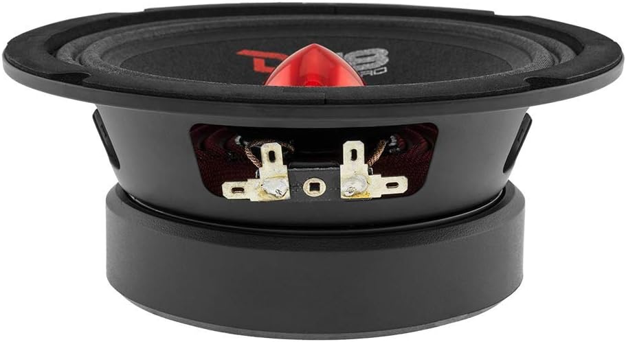 6.5 Midrange Red Aluminum Bullet 480W Max 4 Ohms Car Speakers O371083