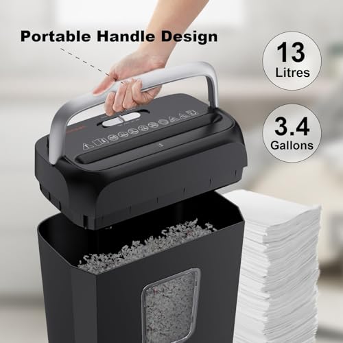 6-Sheet Crosscut Paper Shredder with 3.4 Gal Wastebasket G854998