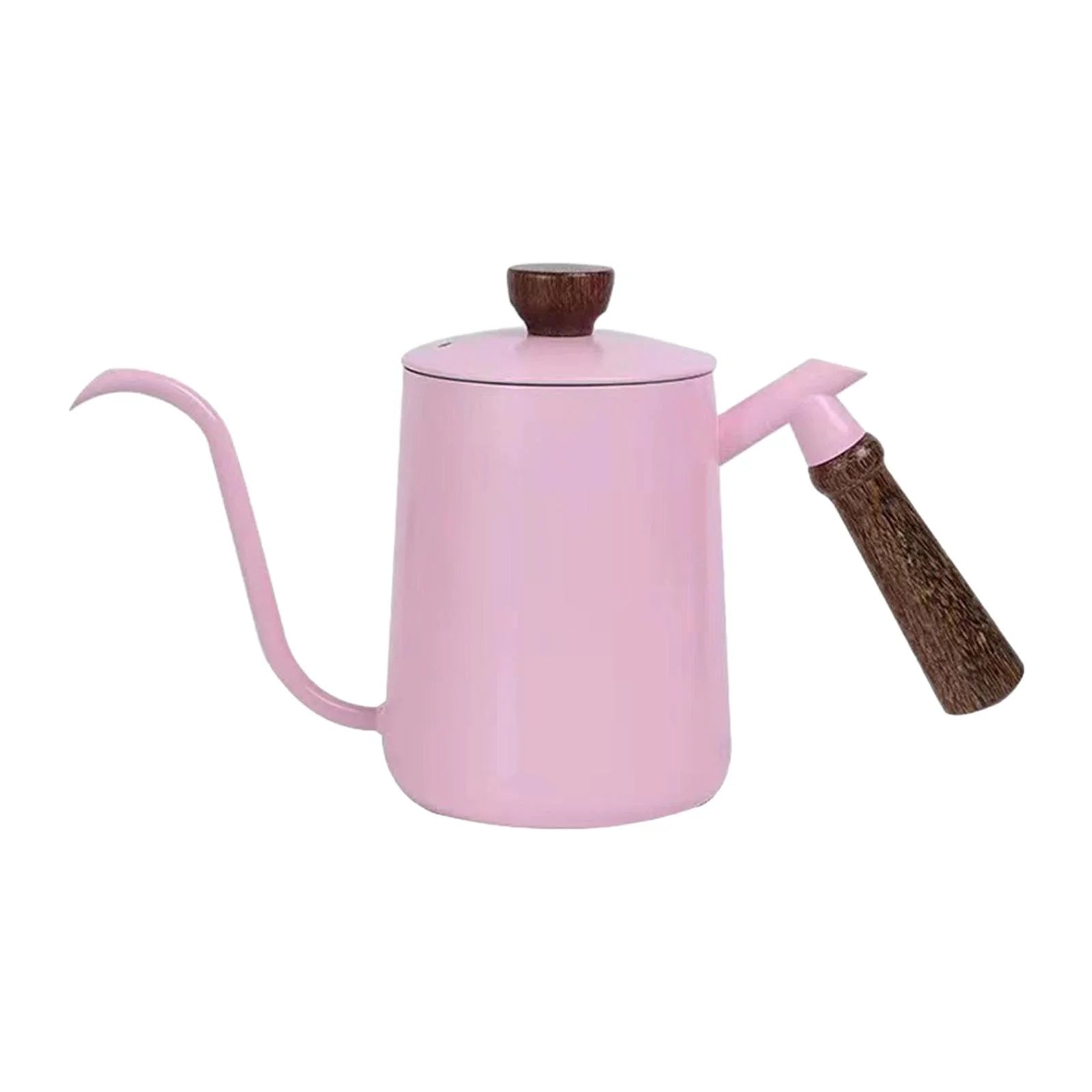 Pink 20oz Stainless Steel Drip Coffee Kettle with Long Narrow Spout U909084