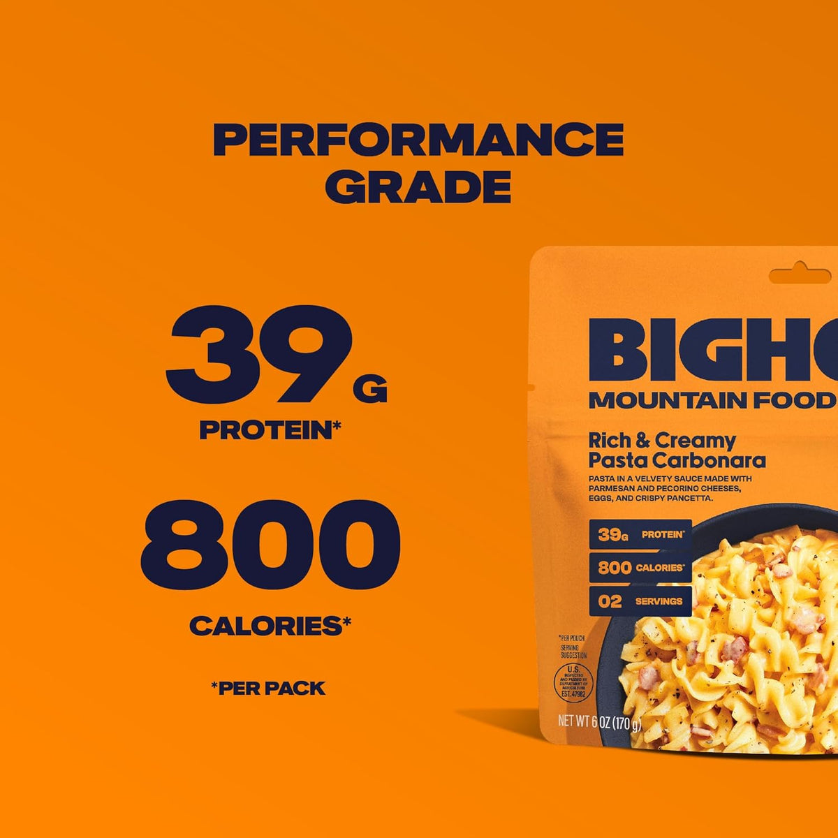 Mountain Food Pasta Carbonara Freeze Dried Meals 2 Servings S76265
