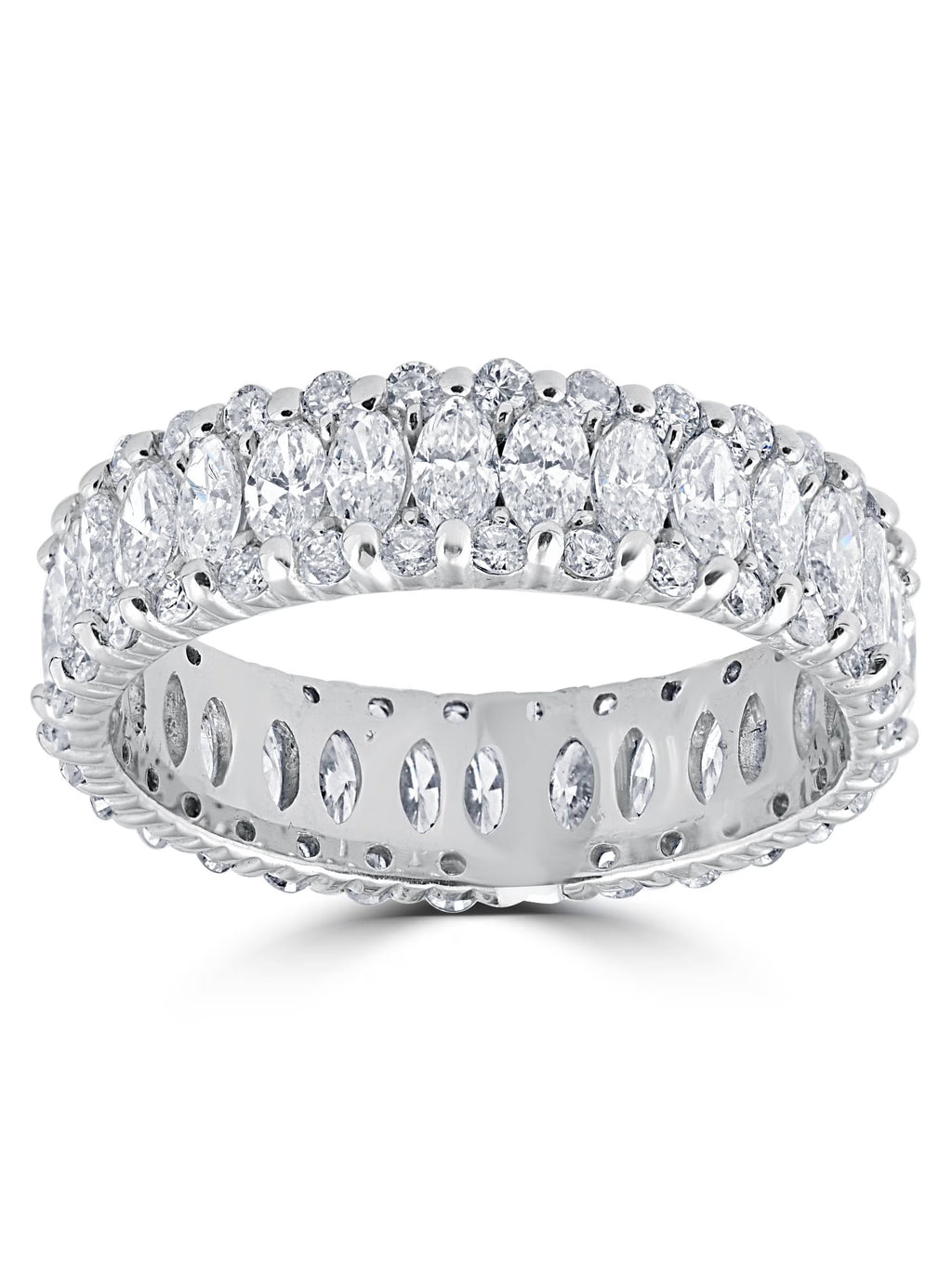 Marquise Diamond Eternity Ring 14K White Gold C3807